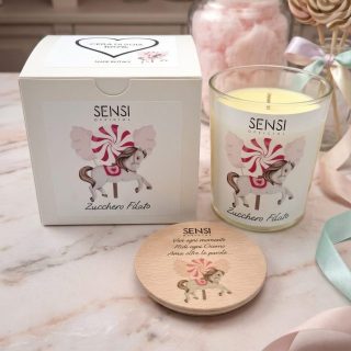 Candela Soia "Zucchero Filato" 80gr – Nuvoletta Dolcezza 🍭✨
