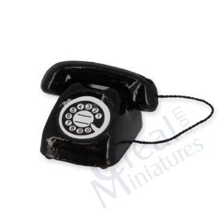 Telefono Vintage Nero in Miniatura