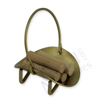 Portalegna in Ottone con Ceppi di Legno