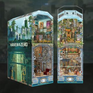 Haven Zero - Book Nook 3D Puzzle - Post-Apocalittico con Luci e Sensore Touch