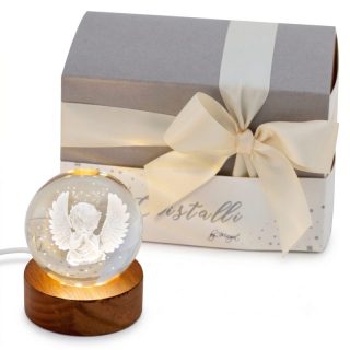 Sfera Luminosa Angelo – 6x6x8cm – USB con Giftbox