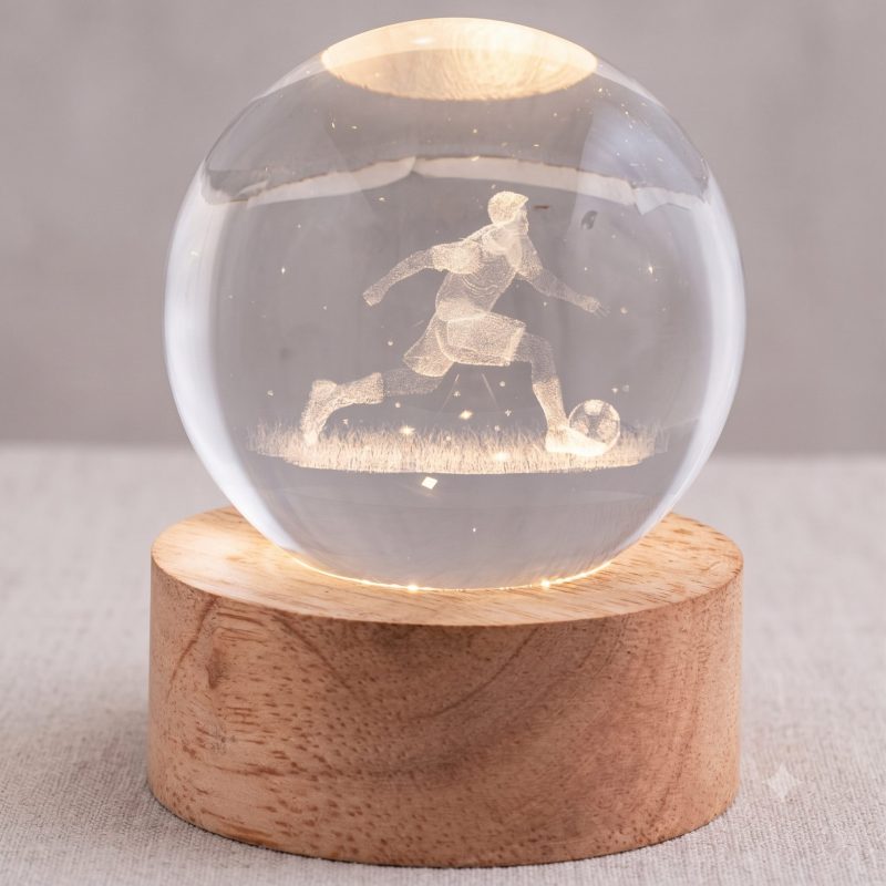 Sfera Luminosa Calciatore – 6x6x8cm – A Batteria