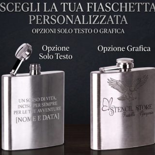 Fiaschetta in Acciaio Inox con incisione Personalizzata