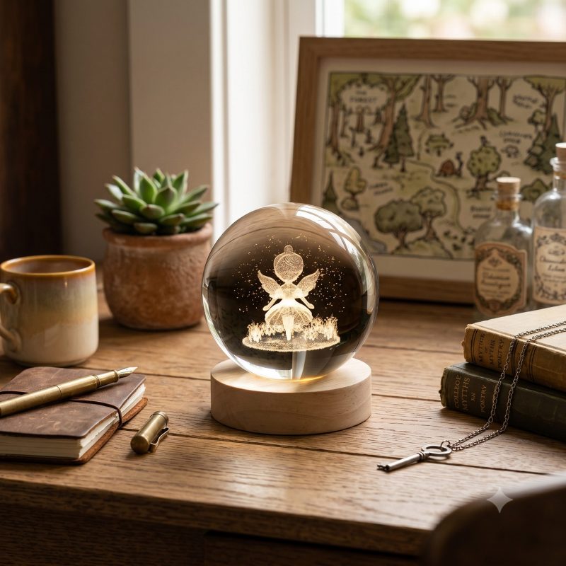 Sfera Luminosa Fatina – 6x6x8cm – USB - Gift Box