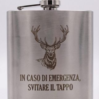 Fiaschetta in Acciaio Inox – Modello "In Caso di Emergenza"