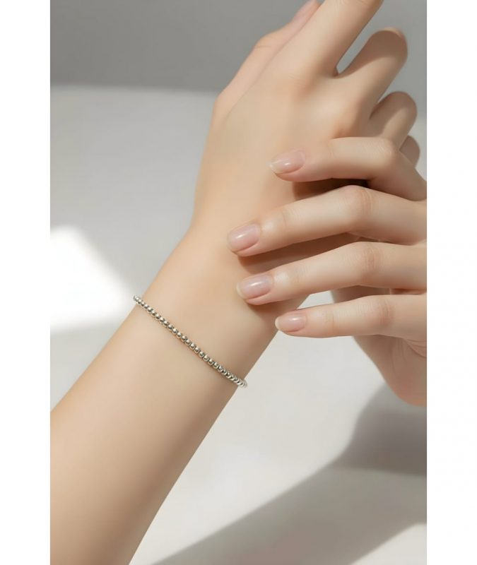 Bracciale con Sfere 3 mm in Acciaio Inox