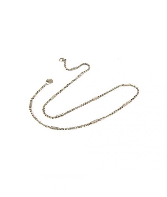 Collana Uomo con Cilindri in Acciaio Inox
