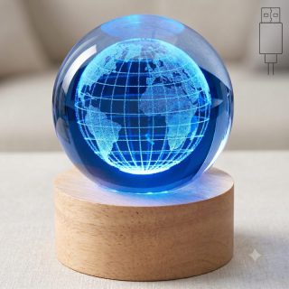 Sfera Luminosa Mondo Multicolore – 6x6x8cm – USB