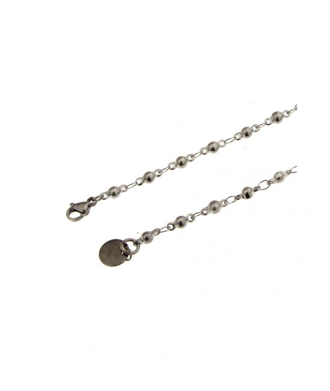 Bracciale Uomo con Piccole Sfere in Acciaio