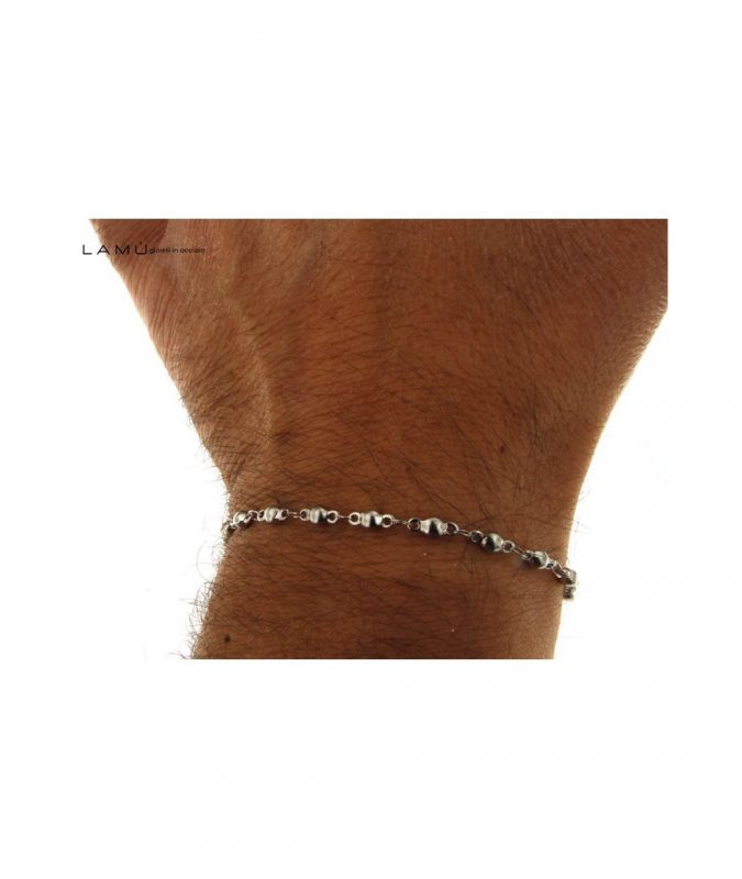 Bracciale Uomo con Piccole Sfere in Acciaio