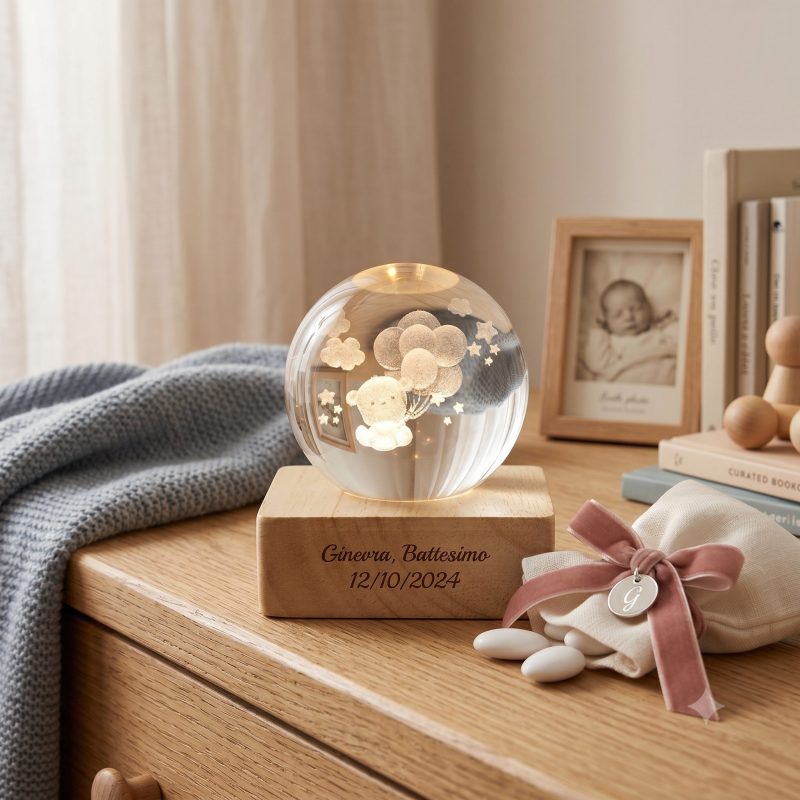 Sfera Luminosa Orsetto - 6x6x8cm – A Batteria