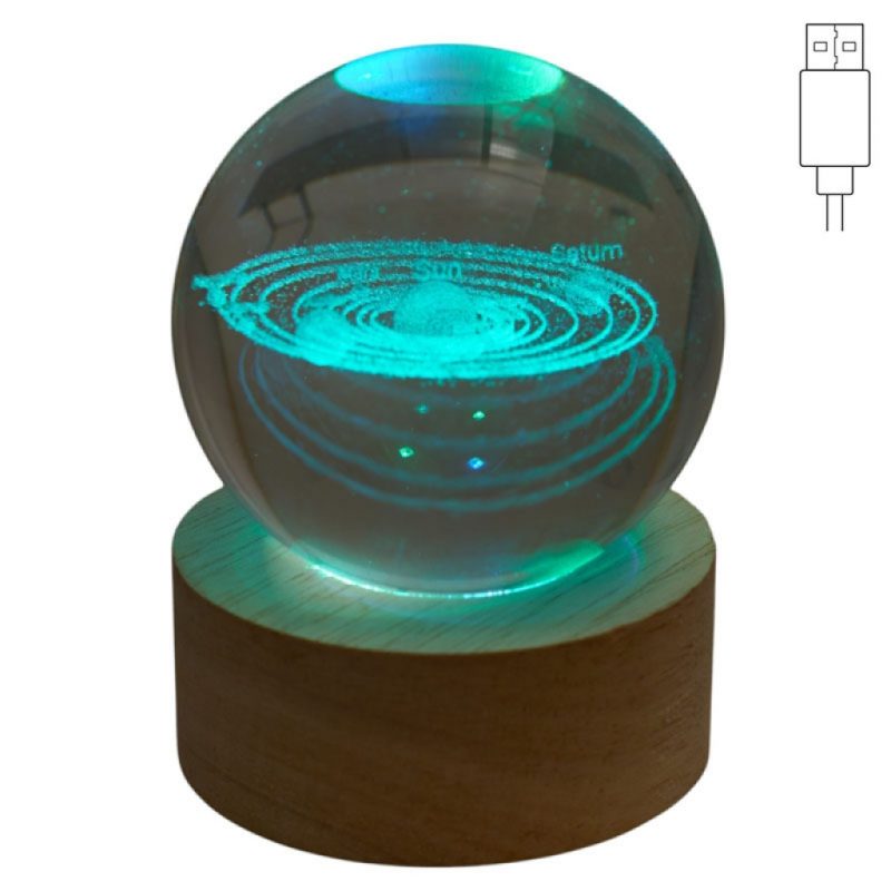 Sfera Luminosa Pianeti Multicolore – 6x6x8cm – USB