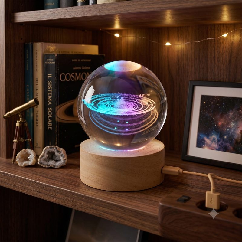 Sfera Luminosa Pianeti Multicolore – 6x6x8cm – USB