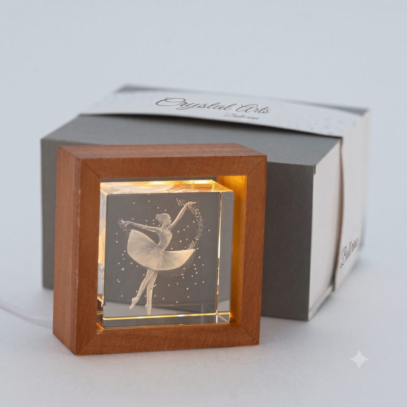 Teca Luminosa Ballerina – 9x9x4cm – USB con Giftbox