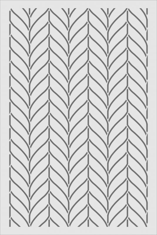 Stencil Pattern Spina di Pesce a Foglia Z54