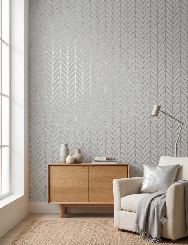 Stencil Pattern Spina di Pesce a Foglia Z54