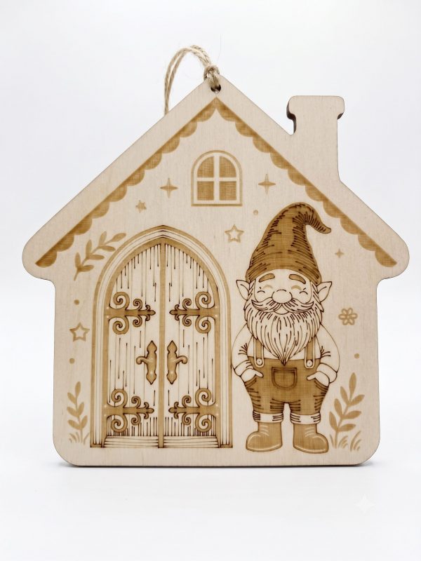 Sagoma in Legno CASETTA DELLO GNOMO 15x15cm