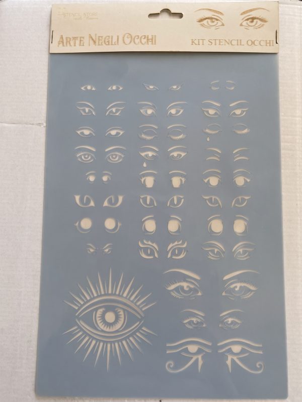 Kit Stencil Occhi "Arte Negli Occhi" - Formato A4 (Cod. M35)