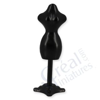 Manichino in Miniatura Nero in Metallo 8,1 cm per Sartoria, Case delle Bambole e Diorami